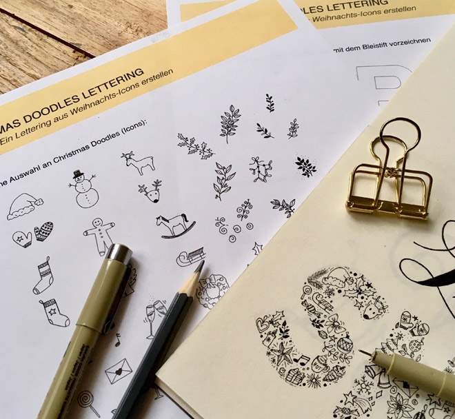 Read more about the article Wie du ein Lettering aus Christmas Icons erstellst